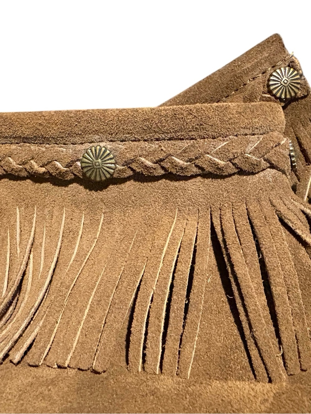 Minnetonka Fringed Suede Ankle Boots 9 - Picture 8 of 11